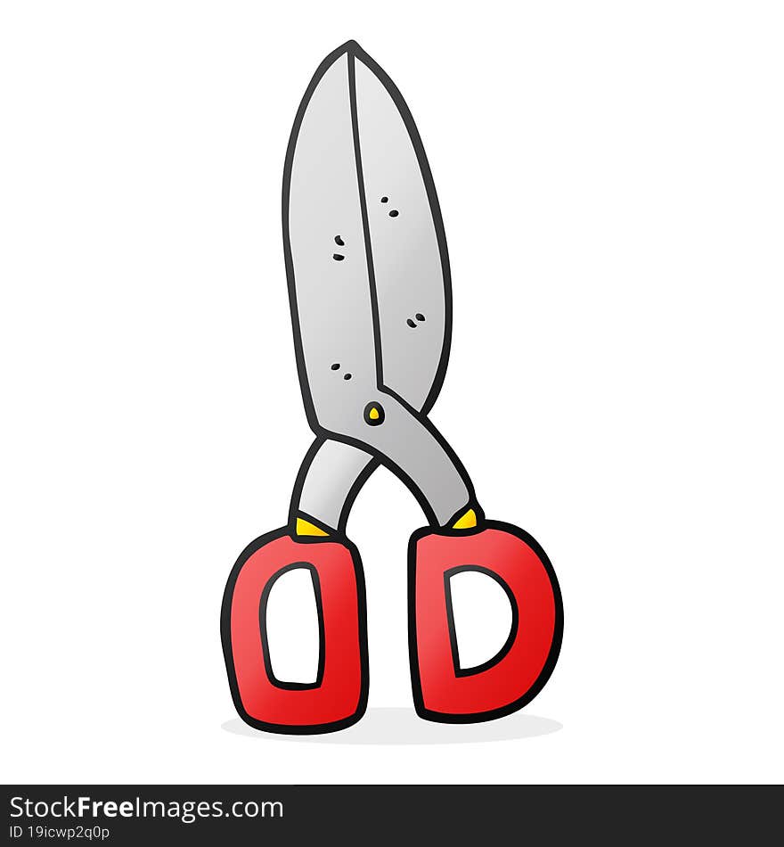 freehand drawn cartoon scissors