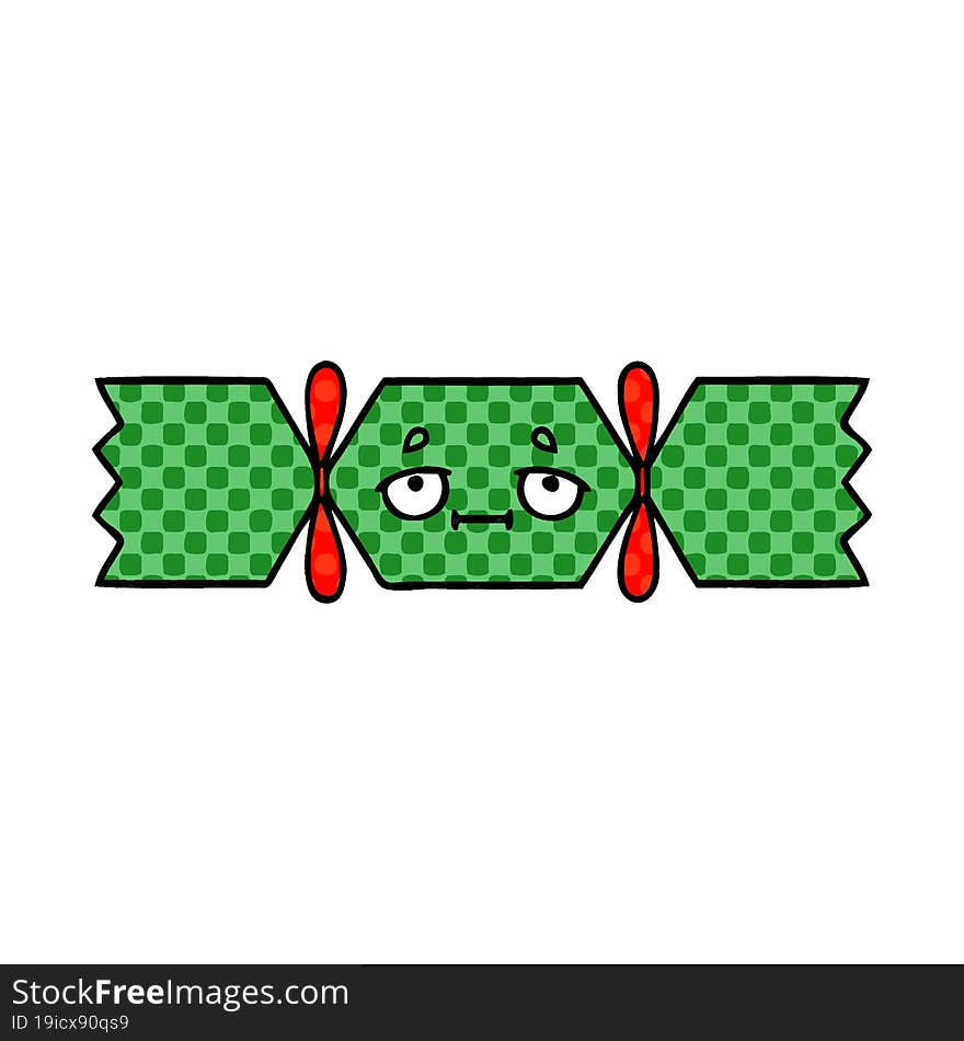 comic book style cartoon christmas cracker