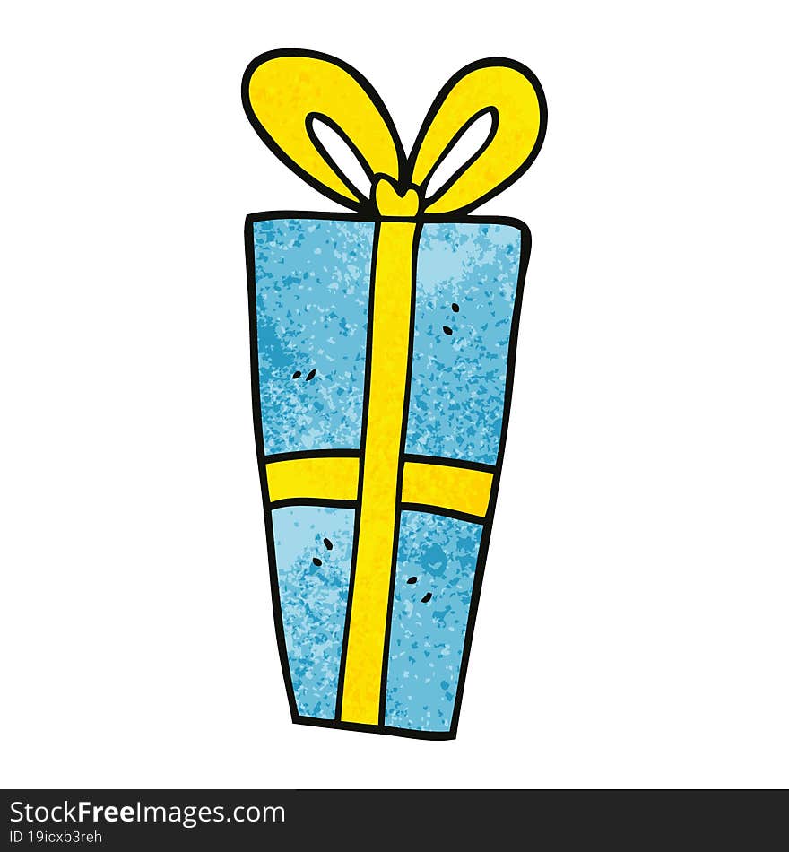 Cartoon Doodle Wrapped Gift