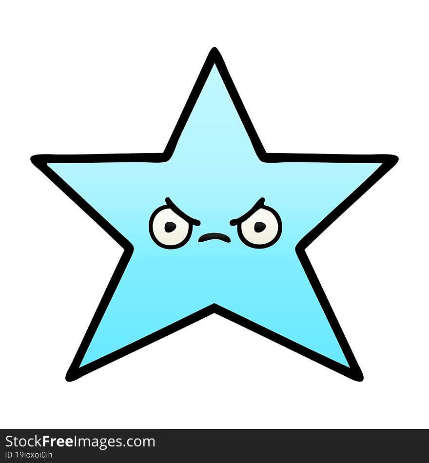 gradient shaded cartoon star fish