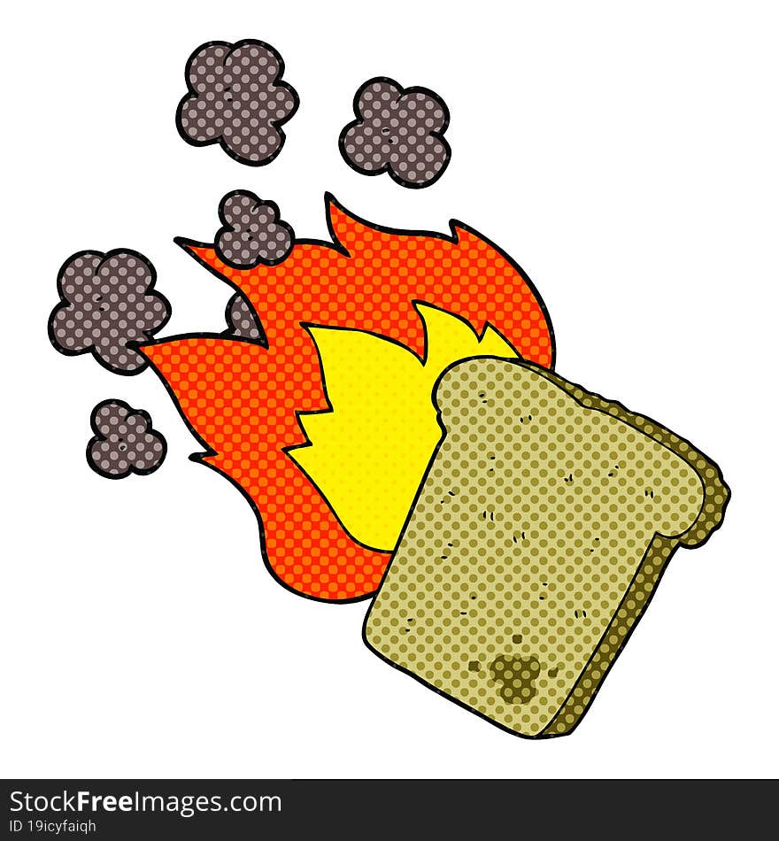 Cartoon Burnt Toast