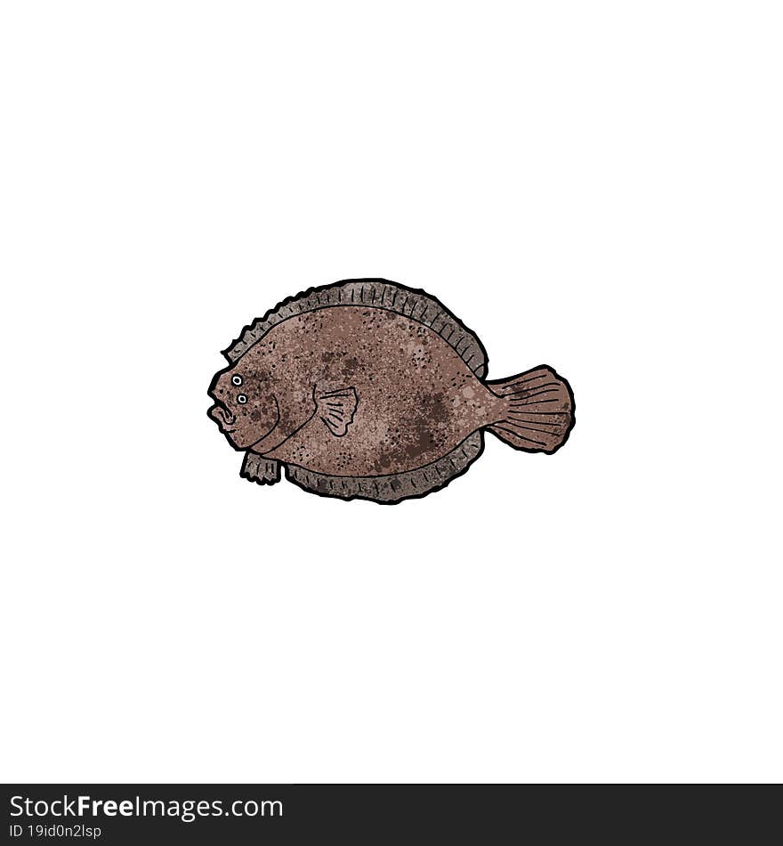 flat fish illustration