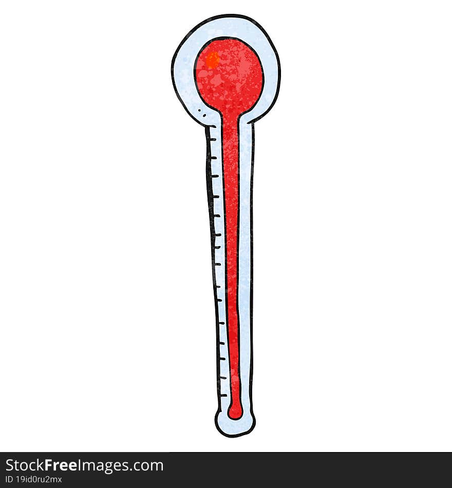 textured cartoon thermometer