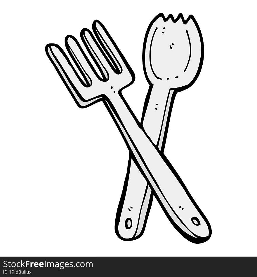 cartoon cutlery