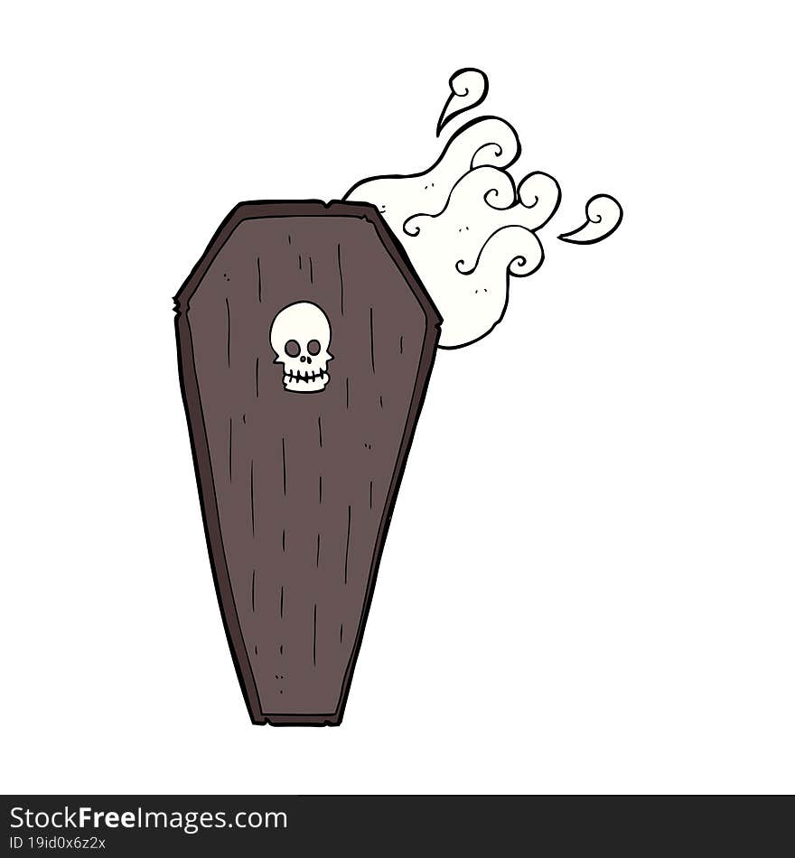 spooky cartoon coffin