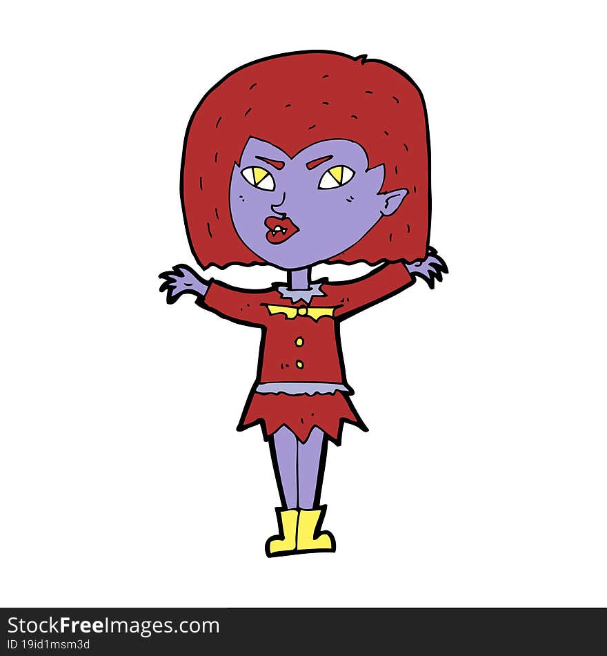 Cartoon Vampire Girl