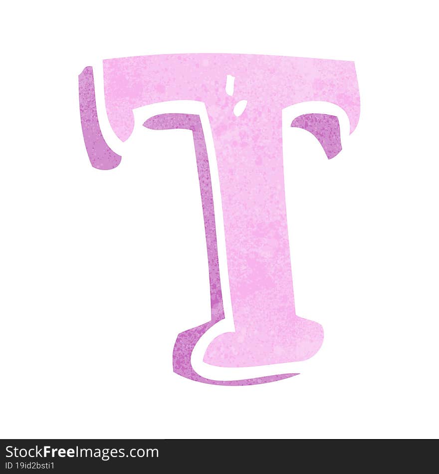 cartoon letter T