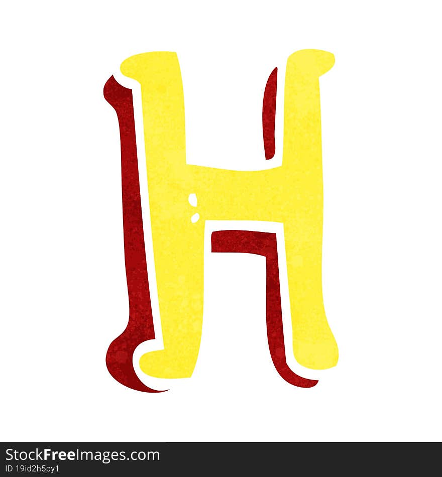 cartoon letter H