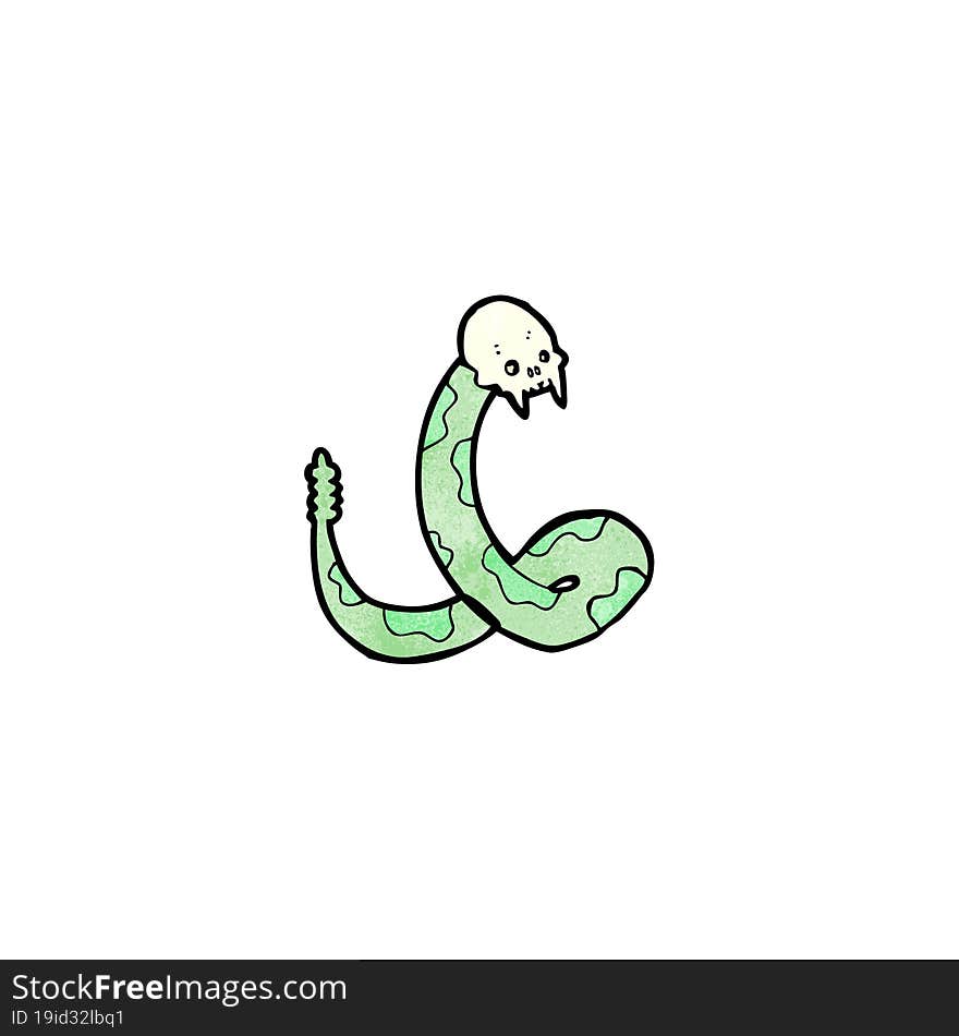 spooky snake cartoon