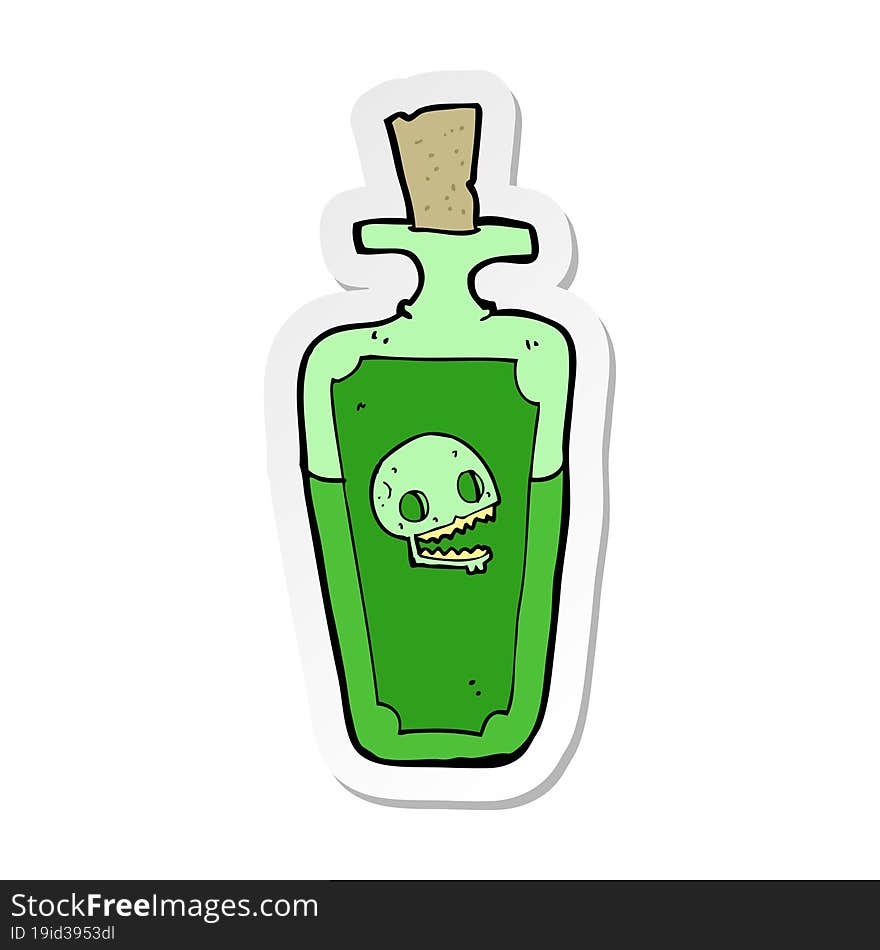 sticker of a cartoon poison