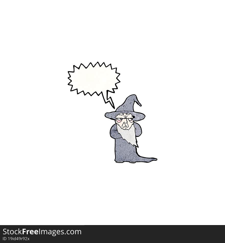 shouting wizard cartoon