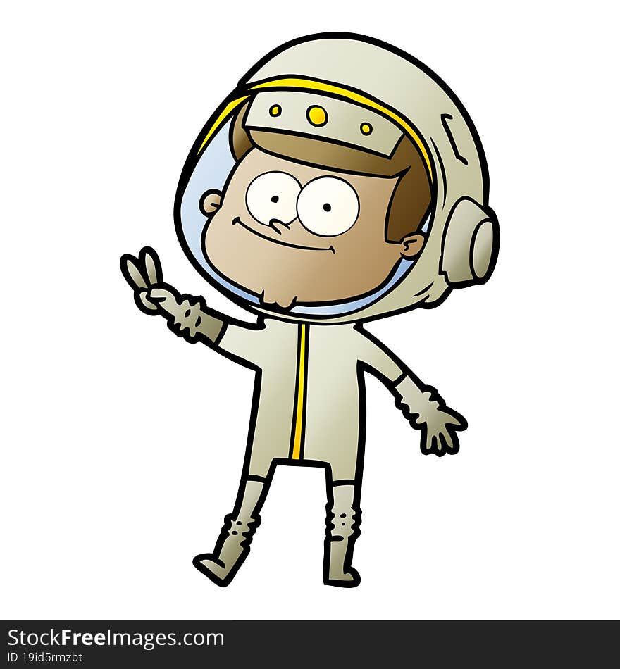 happy astronaut cartoon. happy astronaut cartoon