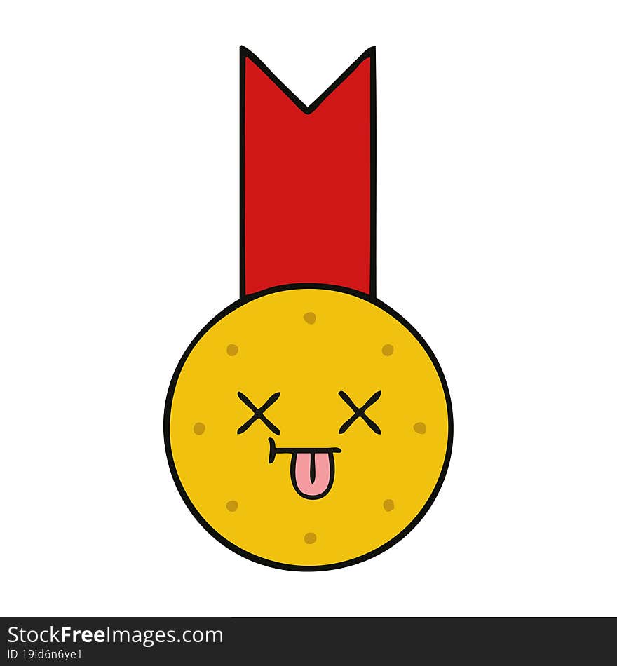 cute cartoon gold medal