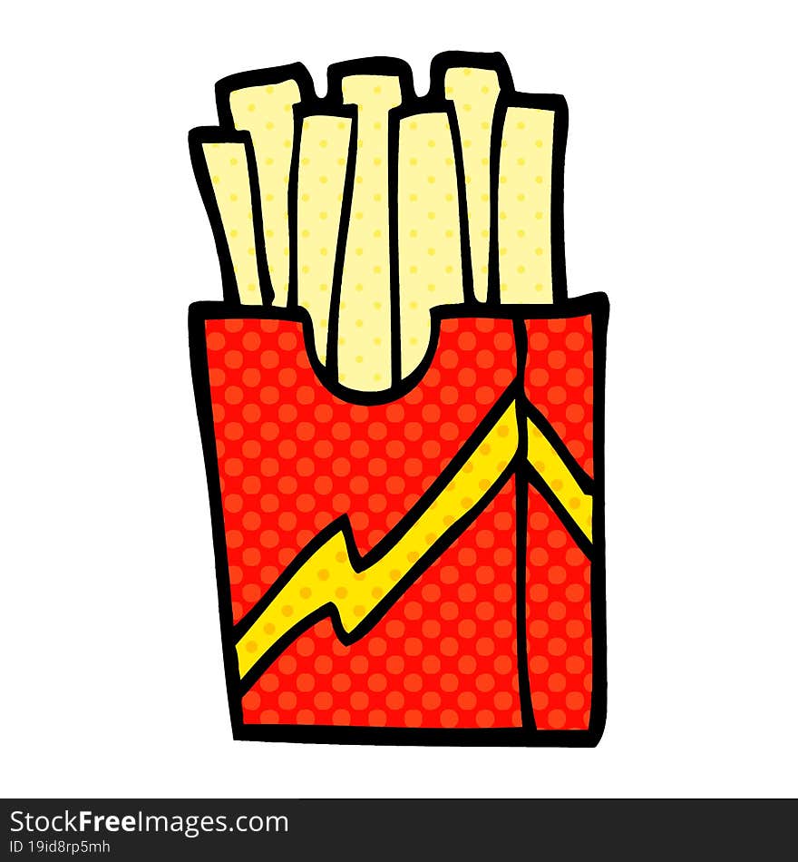 cartoon doodle fast food fries