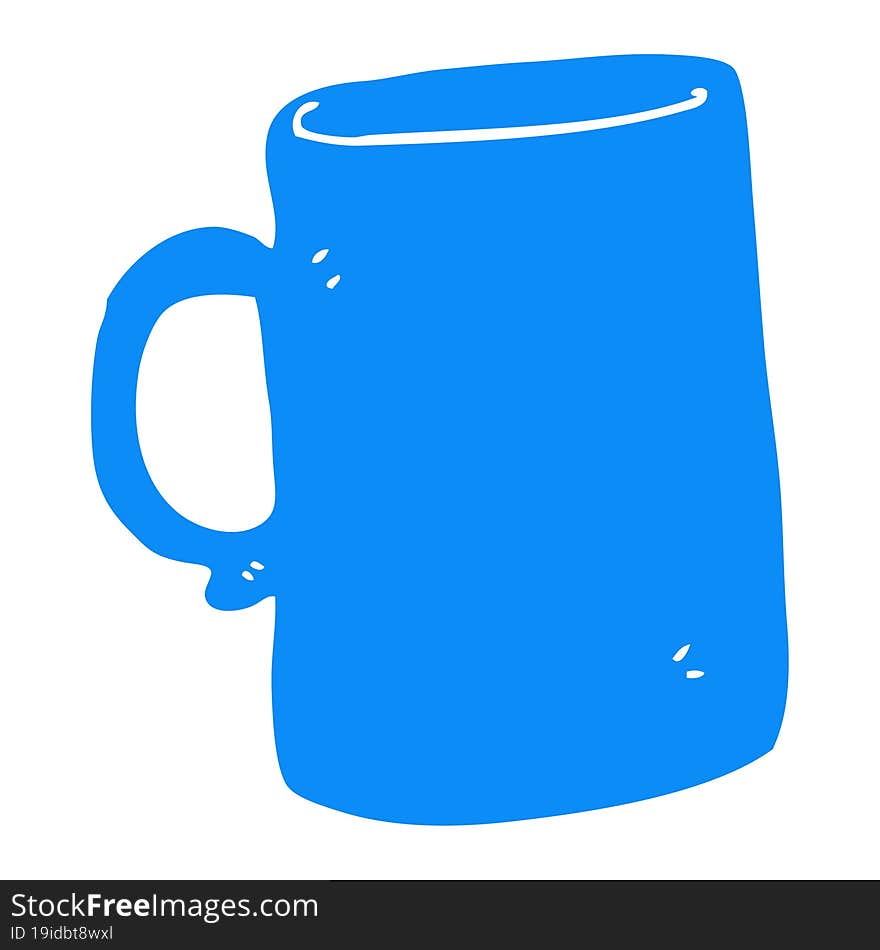 flat color style cartoon mug