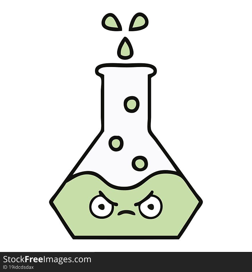 Cute Cartoon Science Beaker