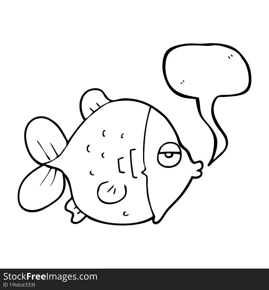 speech bubble cartoon funny fish