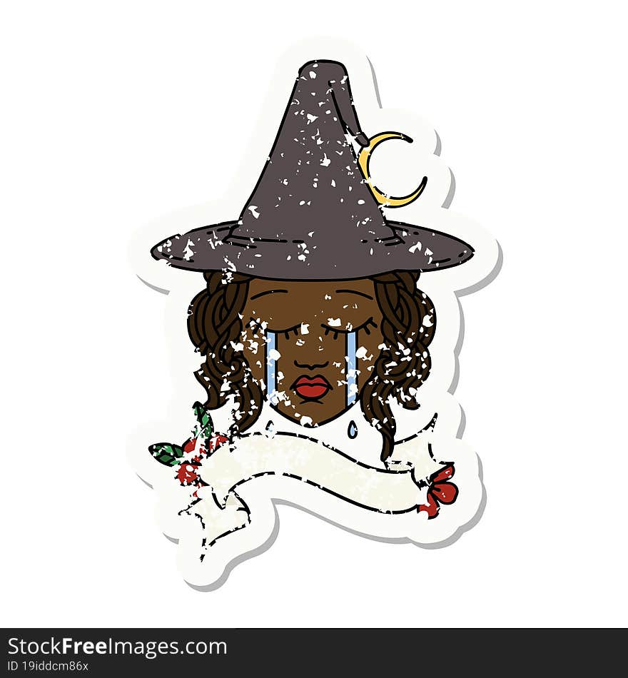 Human Witch Character Face Illustration