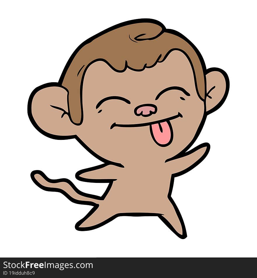 funny cartoon monkey. funny cartoon monkey