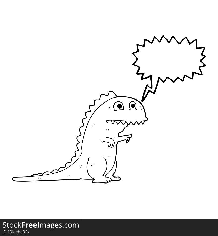 speech bubble cartoon dinosaur