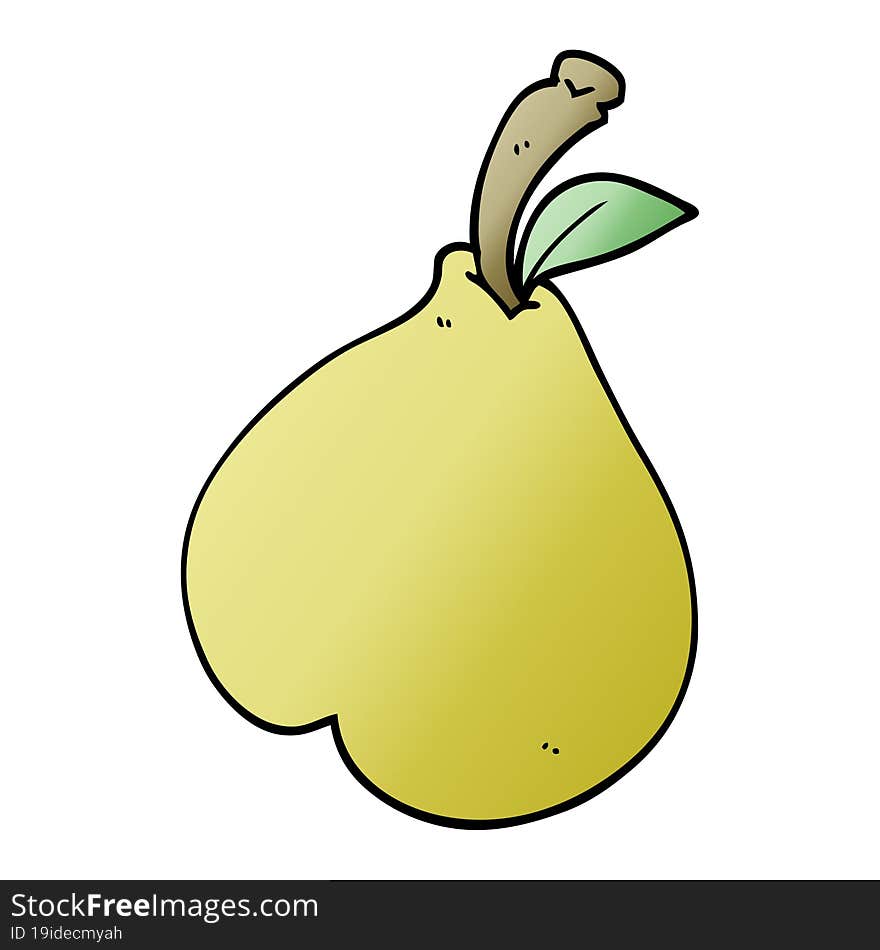 cartoon doodle of a pear