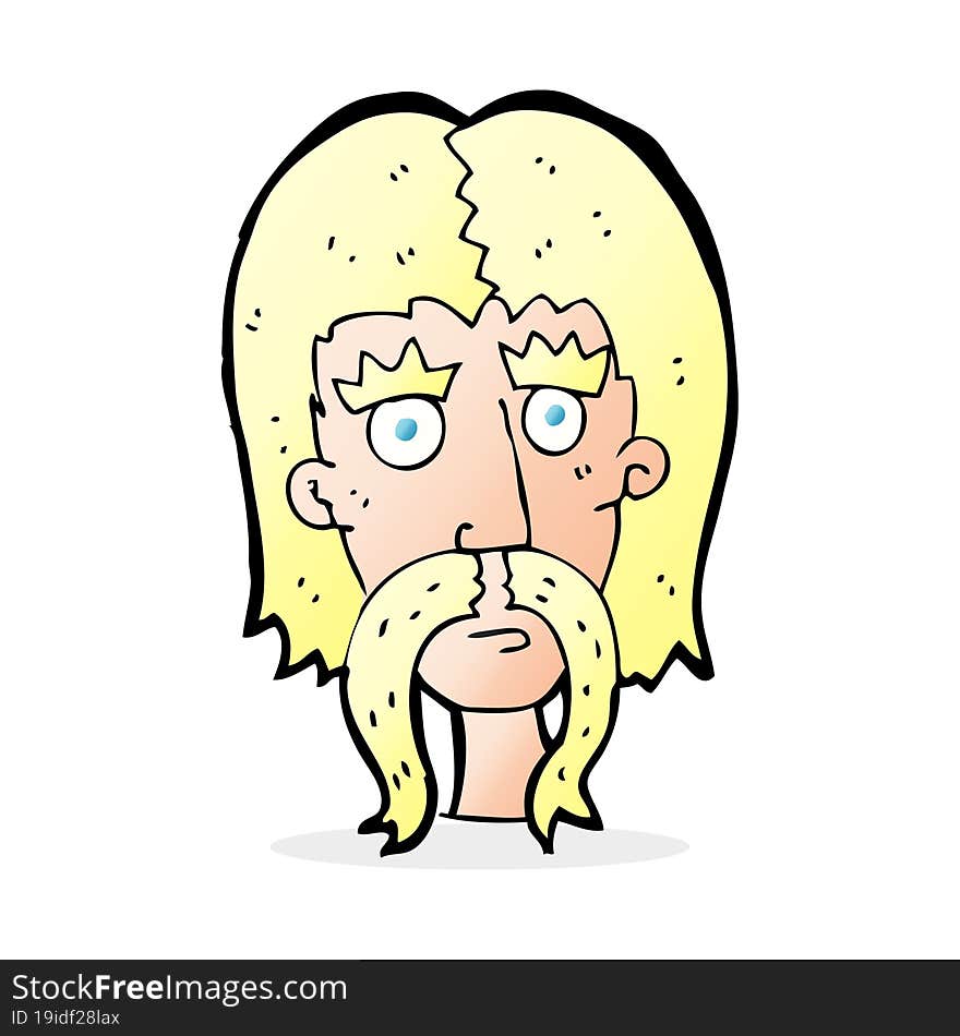 cartoon man with long mustache