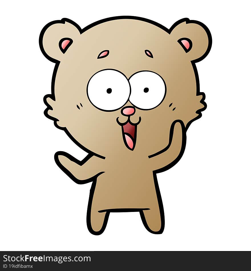 laughing teddy  bear cartoon. laughing teddy  bear cartoon