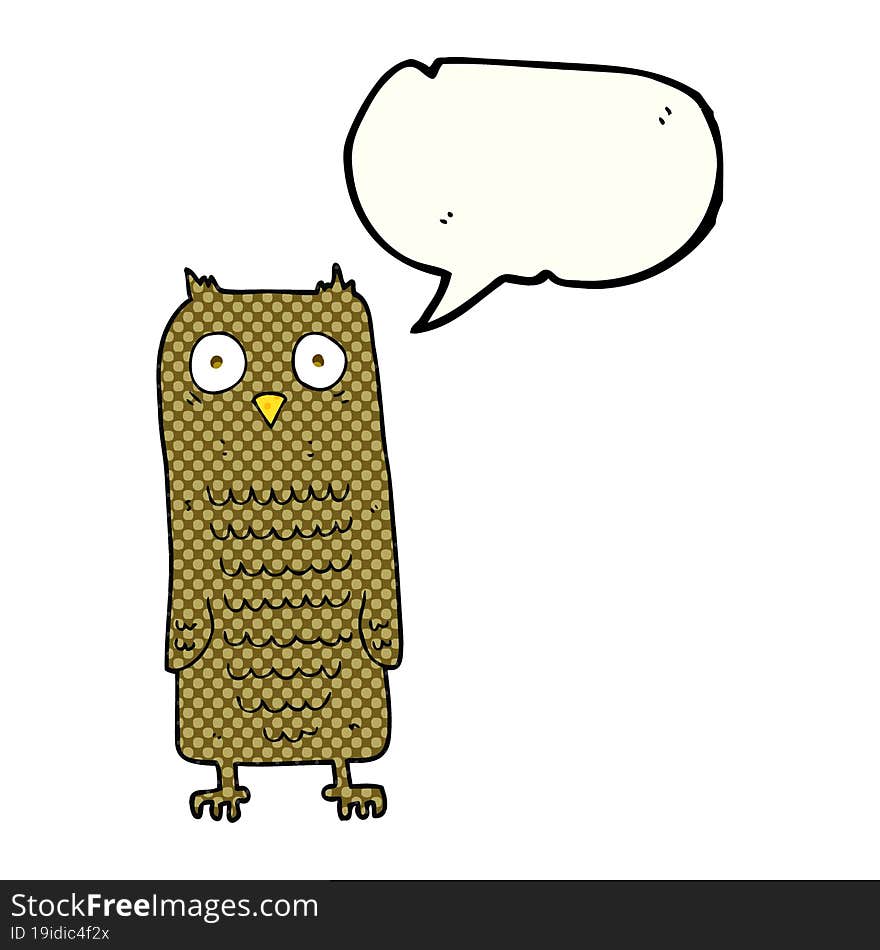 comic book speech bubble cartoon owl