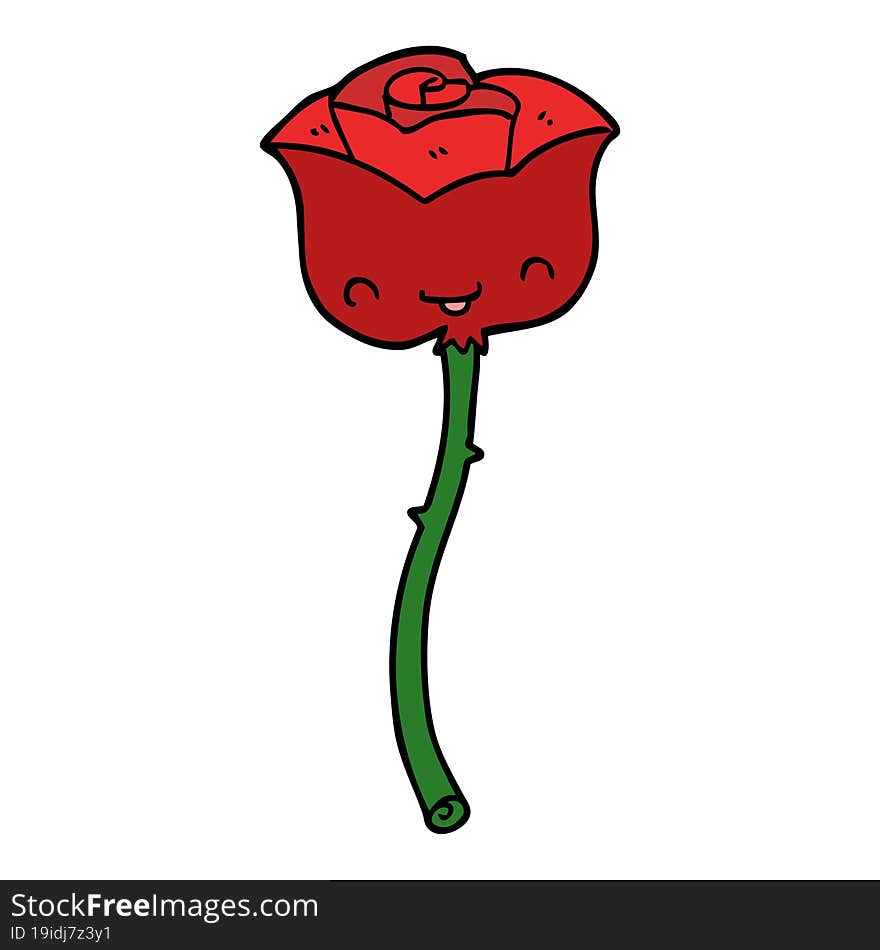 cartoon rose