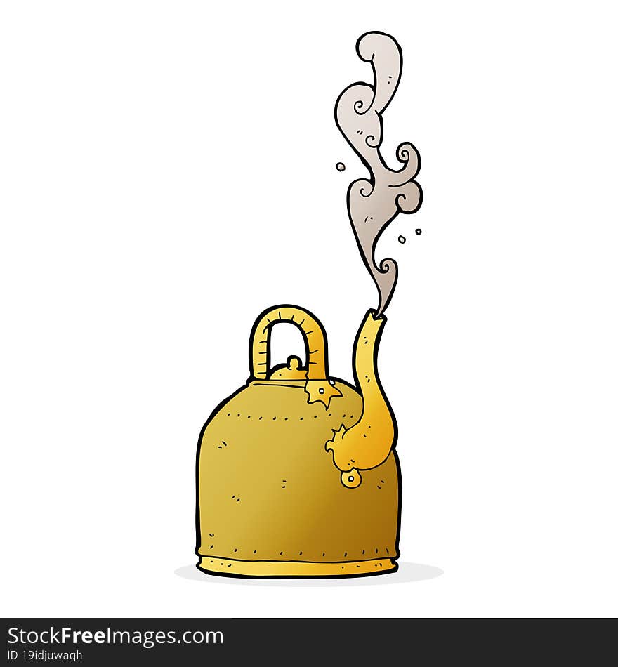 Old Iron Kettle Cartoon