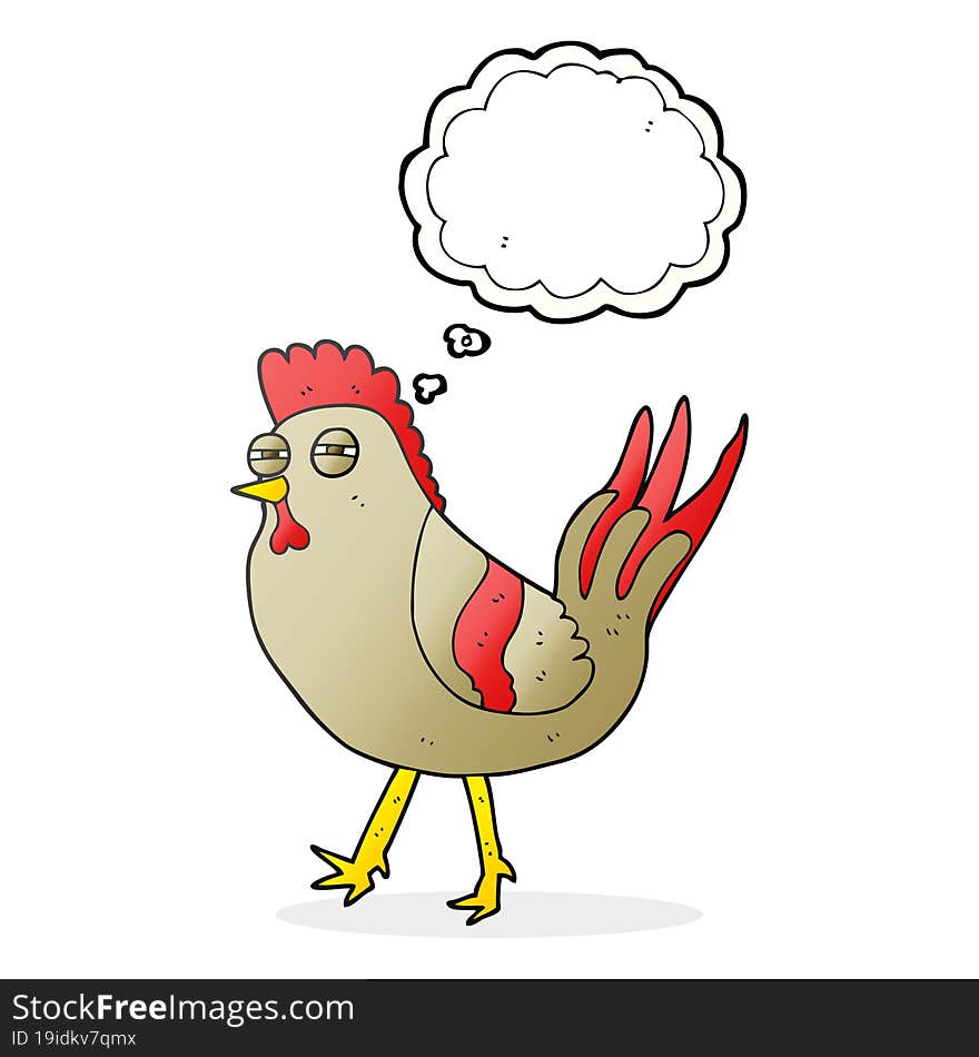 thought bubble cartoon chicken