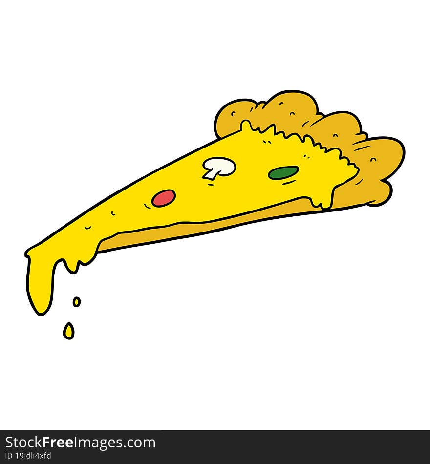 cartoon slice of pizza. cartoon slice of pizza