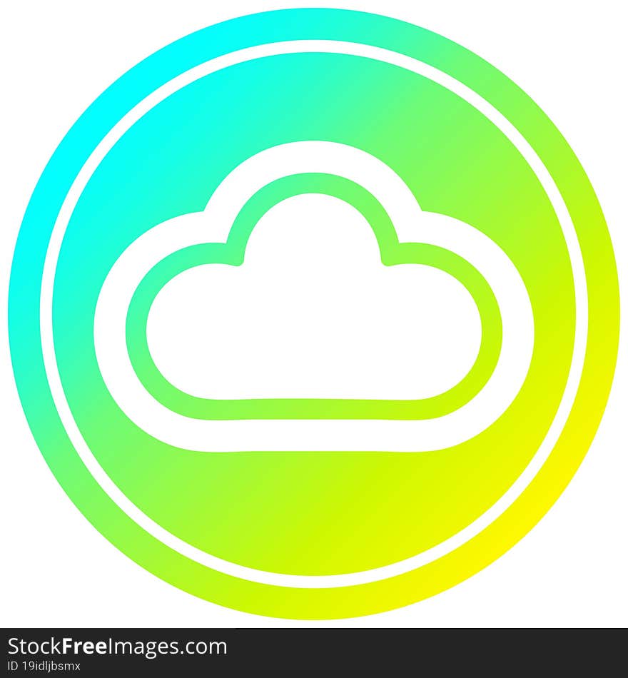 weather cloud circular in cold gradient spectrum