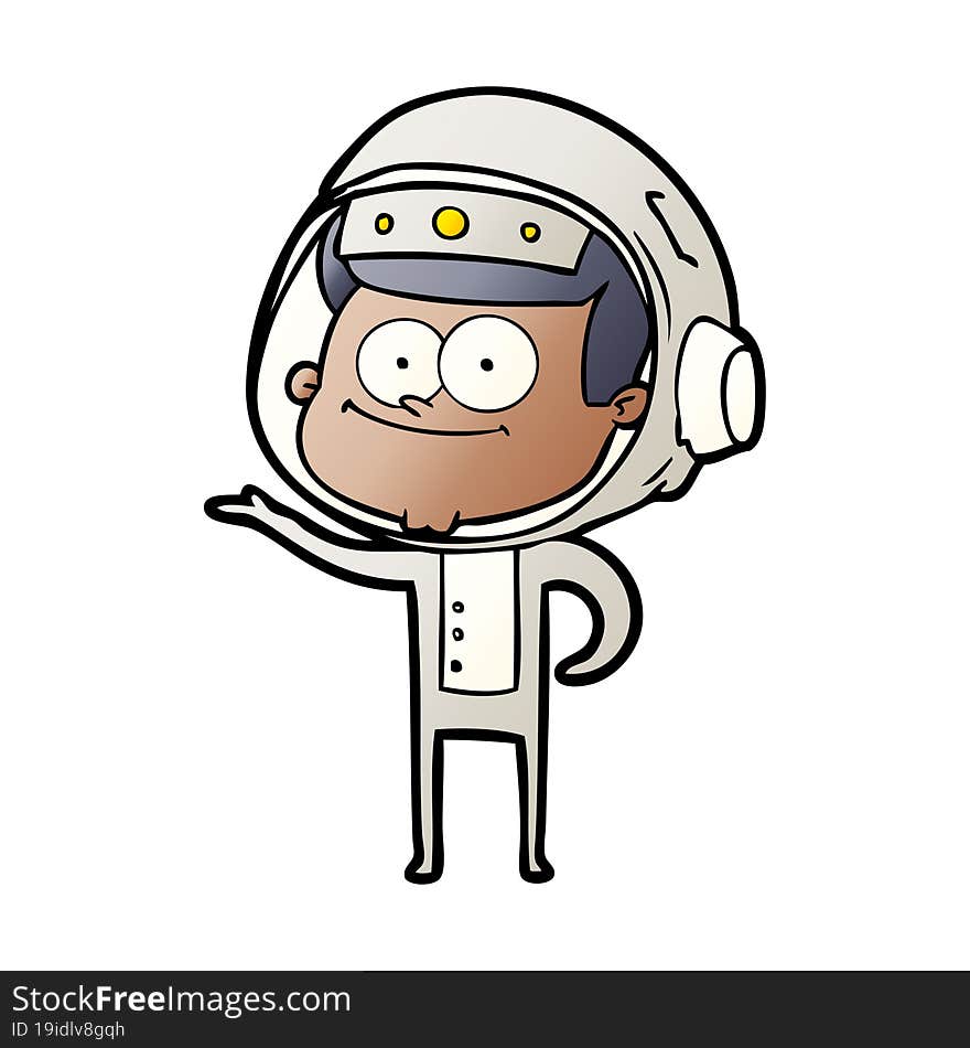 happy astronaut cartoon. happy astronaut cartoon