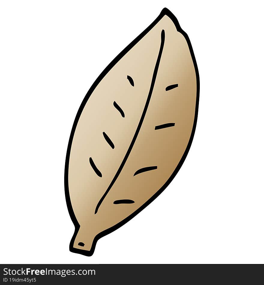 cartoon doodle leaf