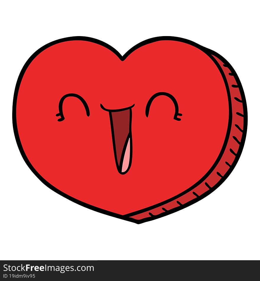 cartoon love heart. cartoon love heart