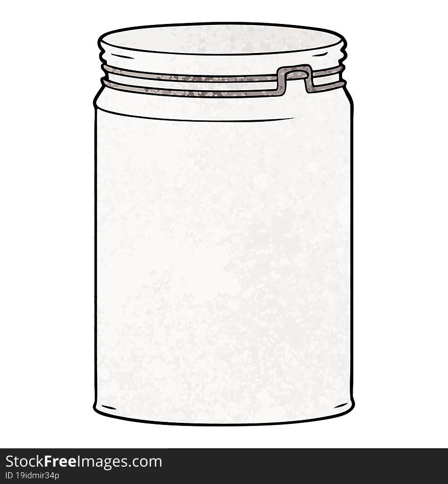 cartoon empty glass jar. cartoon empty glass jar