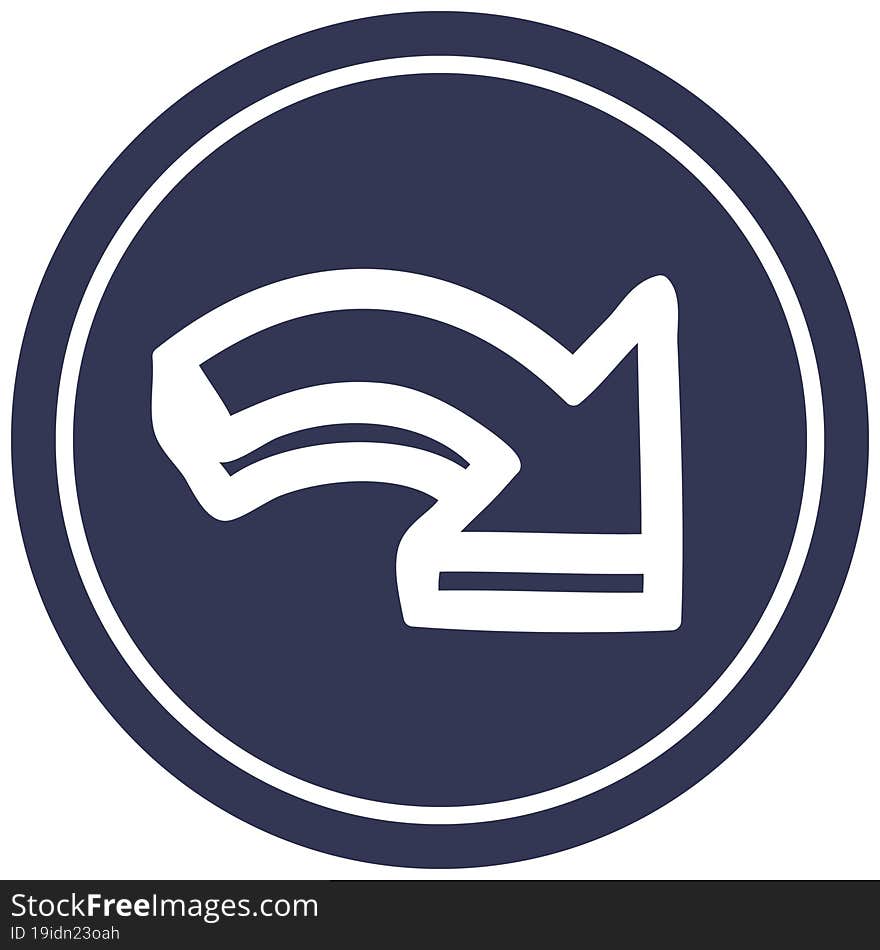 Direction Arrow Circular Icon