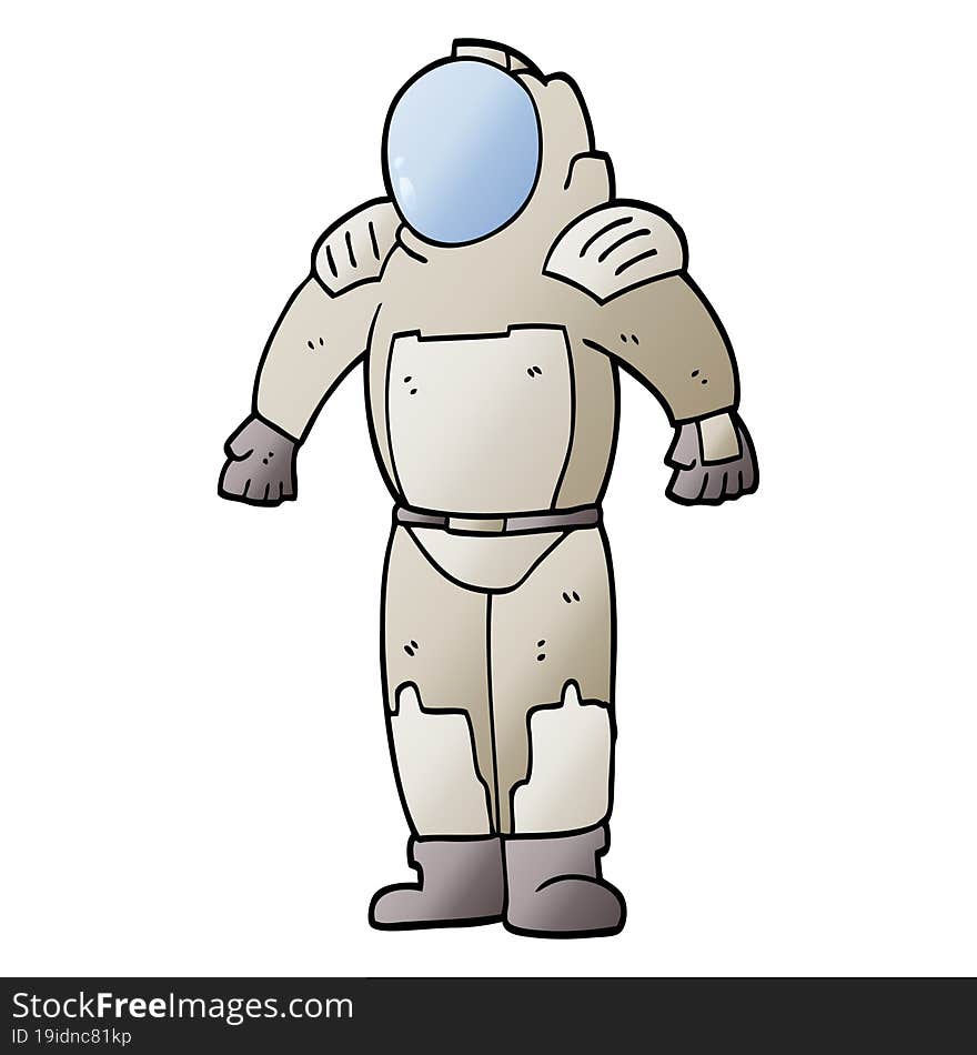 vector gradient illustration cartoon space man