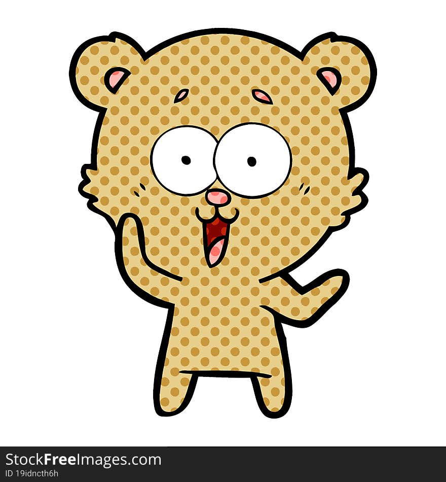 laughing teddy  bear cartoon. laughing teddy  bear cartoon