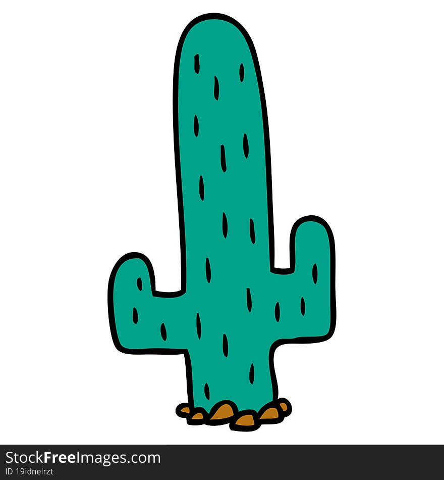 cartoon doodle of a cactus