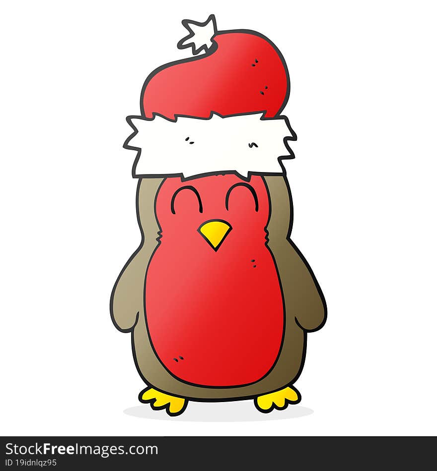 Cartoon Christmas Robin