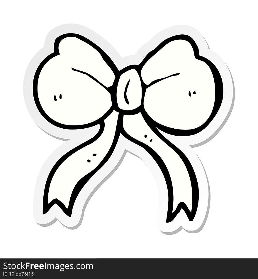 sticker of a cartoon bow tie