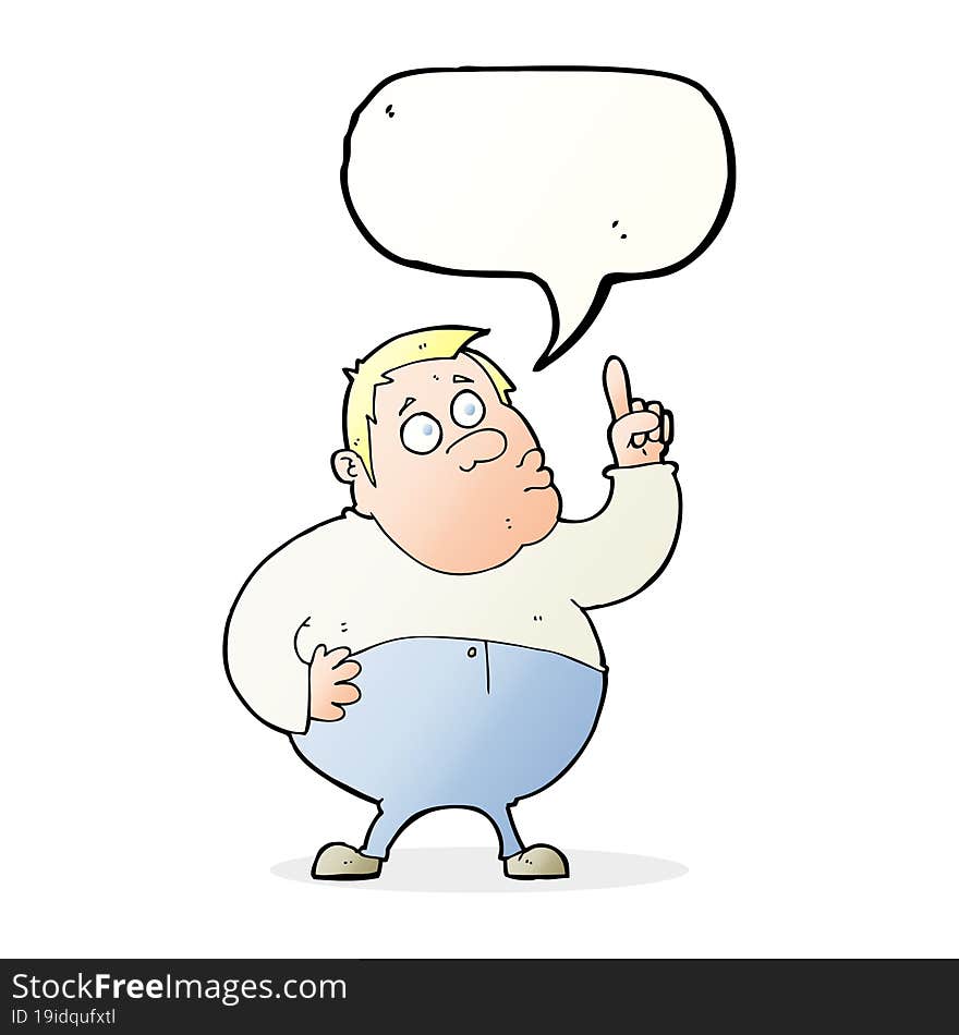 cartoon man asking question with speech bubble