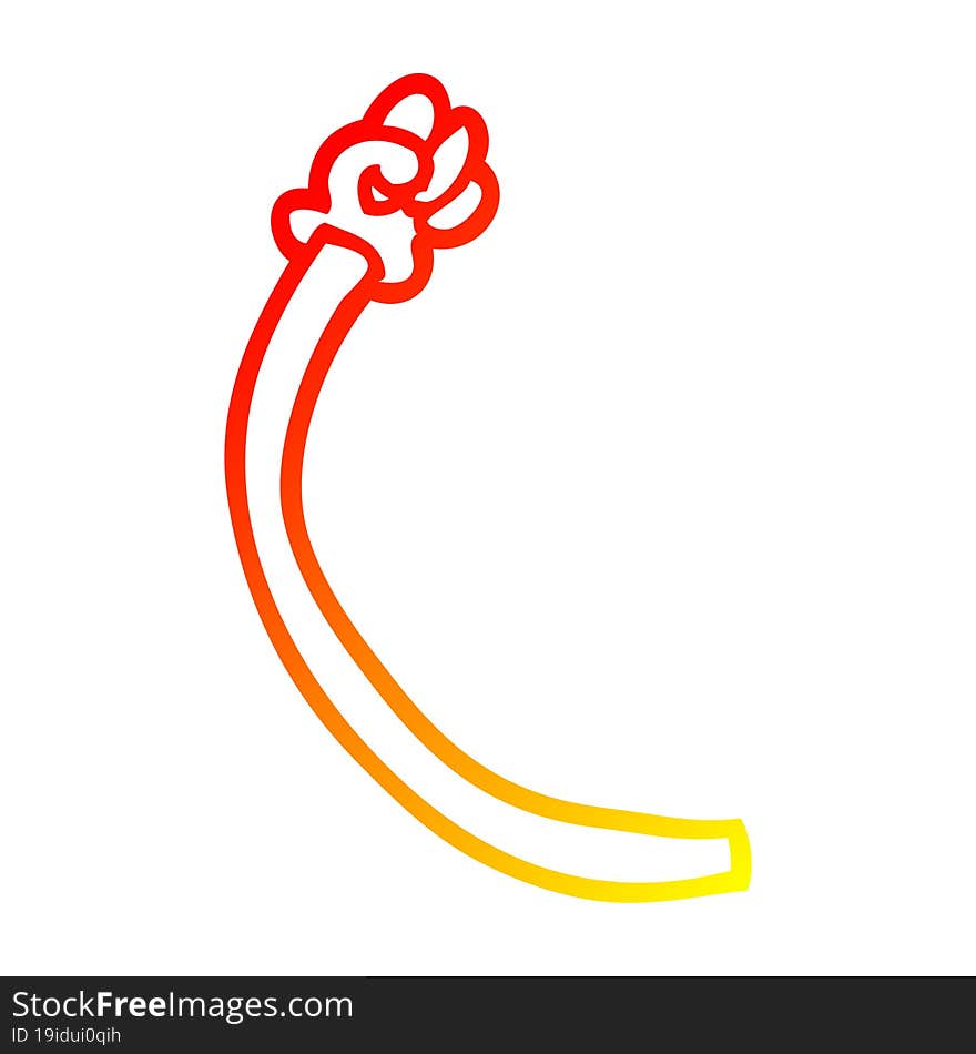 warm gradient line drawing of a cartoon retro hand gestures