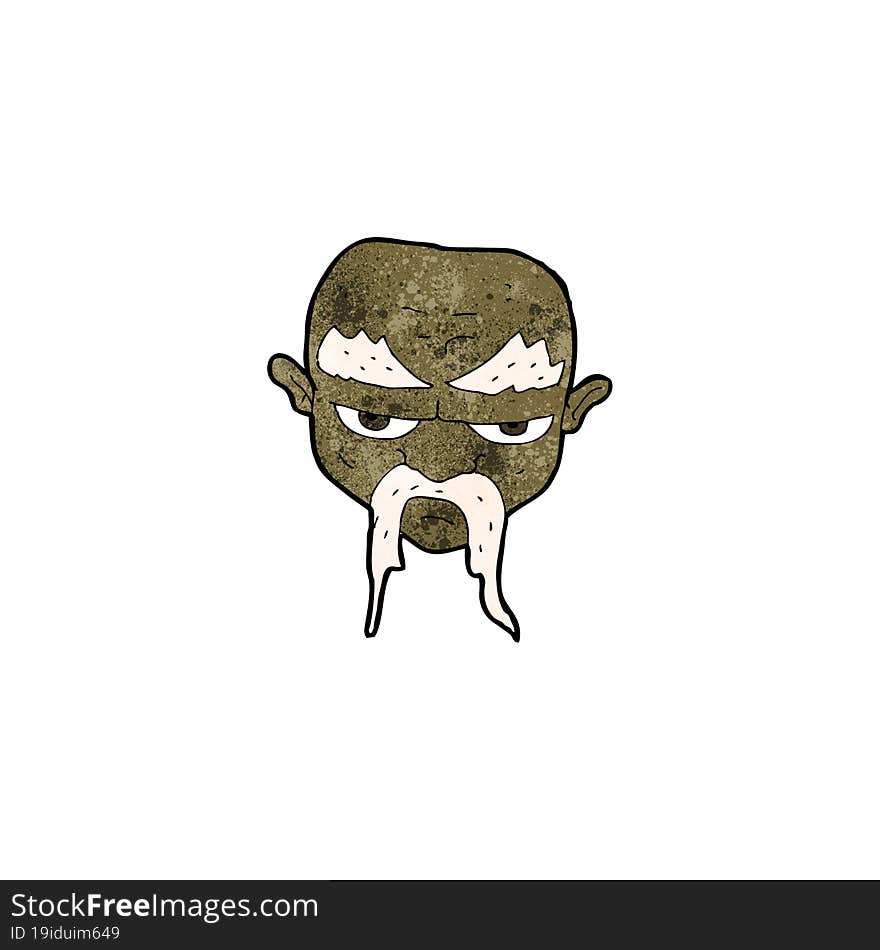 cartoon man with long mustache