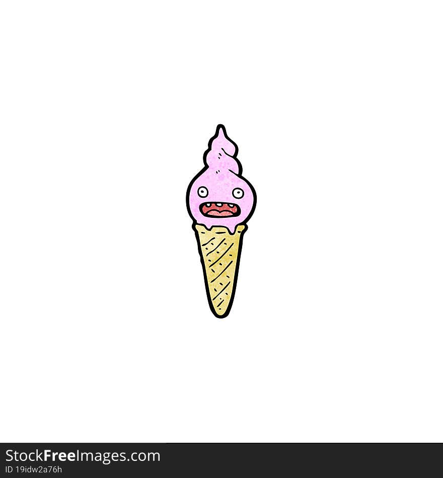 Ice Cream Cartoon Character