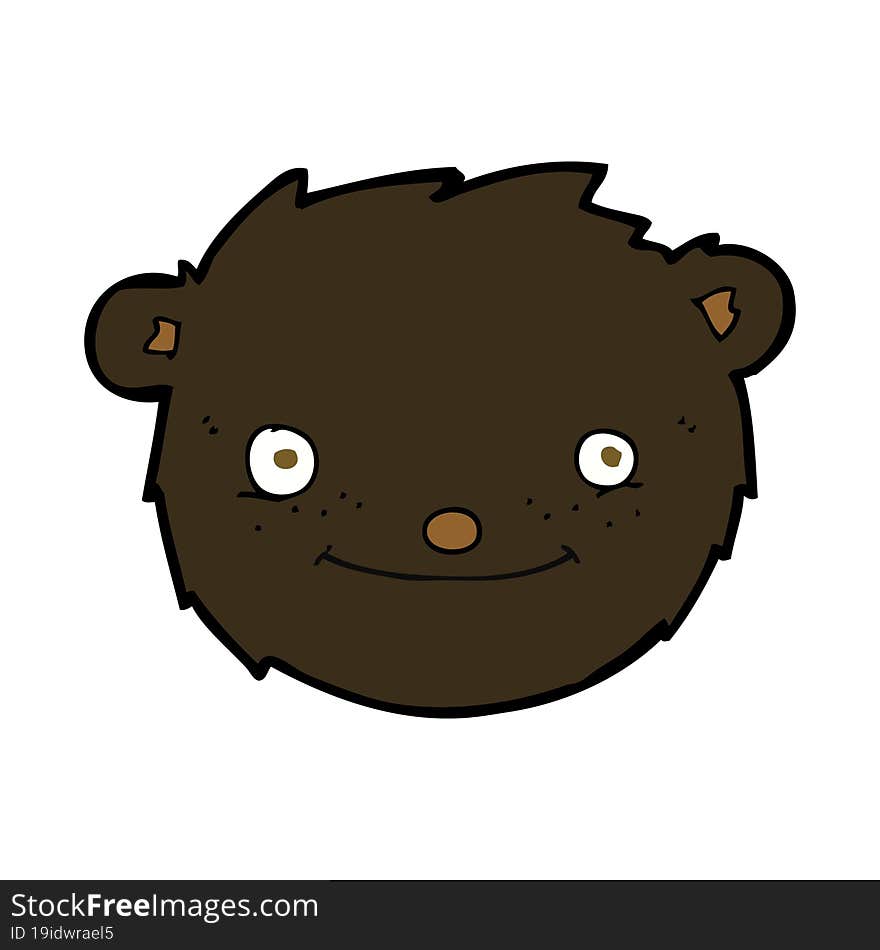 cartoon black bear head