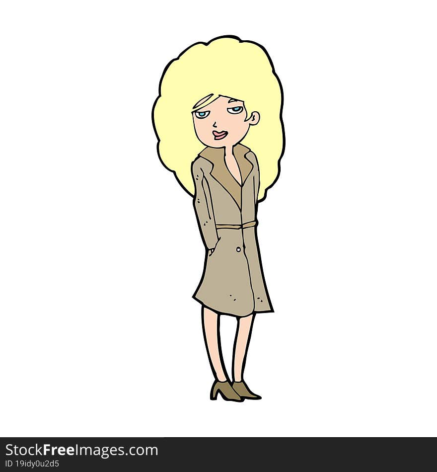 Cartoon Female Spy