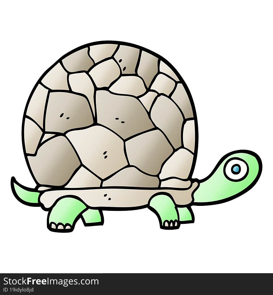 vector gradient illustration cartoon tortoise